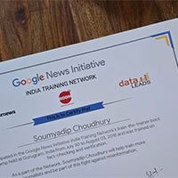 Soumyadip Choudhury at Google News Initiative fact check training 2018